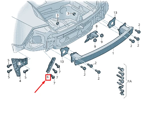 NEU AUDI RS7 SPORTBACK 4G STOßSTANGENFÜHRUNG HINTEN RECHTS INNEN 4G8807890 - Bild 7 von 9