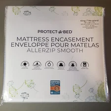 New - King Size Protect-A-Bed AllerZip Smooth Mattress Encasement - Waterproof