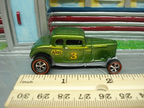 Matchbox 1932 Ford Model B Coupe with Custom Hot Wheels Style Redline Wheels - Picture 11 of 11