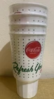 4 NEW Vintage 2005 Coca-Cola 32 Oz WHITE Plastic Cold Drink Cups 7" Sealed  NOS