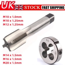 M10 M12 M14 M16 M20 Metric Tap and Die Set HSS Machine Thread Tap Round Die UK