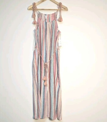 Time And Tru Linen Blend Pink & Blue Stripes Sleeveless Dress w/ Pockets XS | eBay Time And Tru Linen Blend Pink & Blue Stripes Sleeveless Dress w/ Pockets XS | eBay