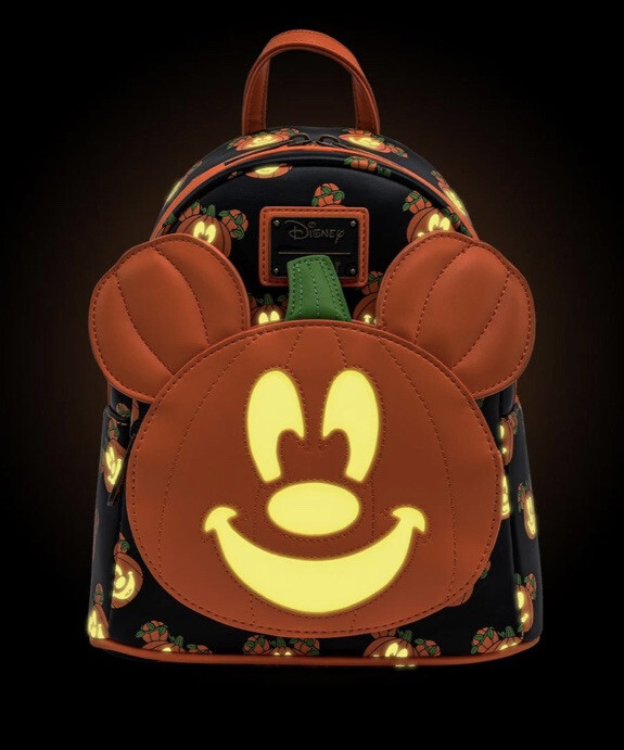 Loungefly Disney Glow in the Dark Mickey Pumpkin Mick-O  display picture 2