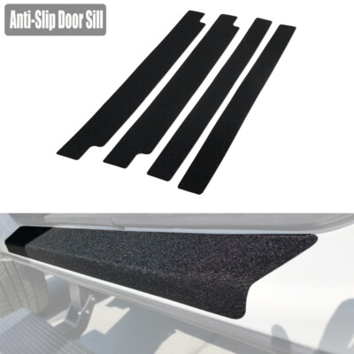 For Toyota Tundra 14-21 Crew Max 4pc Door Sill Threshold Kickplates Step Shield