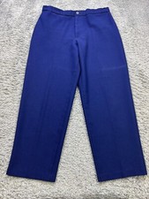 Vtg Levis Pants Men 35x29 Bend Over Navy Blue Pleated Trousers 70s Made In USA