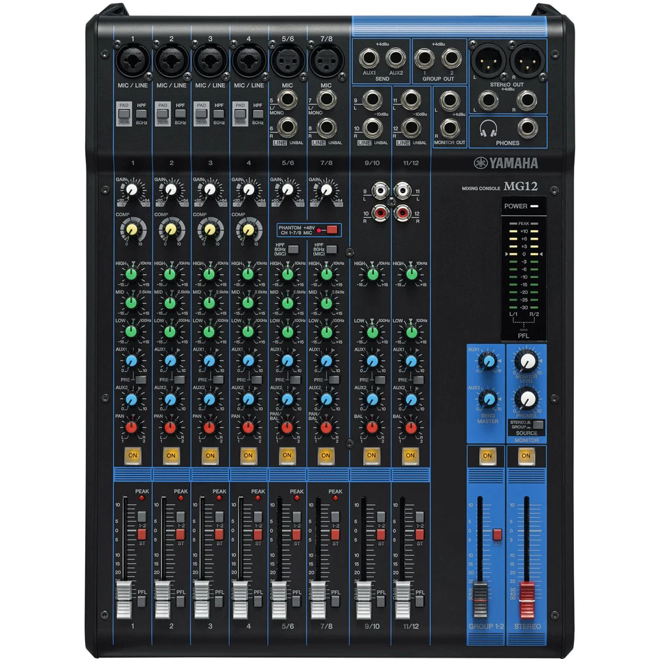 Yamaha MG12 - 12 Kanal Studio Mischpult Mixer PA Bühne - OVP & NEU - Bild 1 von 4