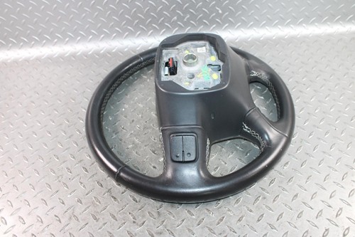 14-19 GM Truck *WORN* Black Leather Driver Column Steering Wheel W/ Controls OEM - Picture 9 of 12