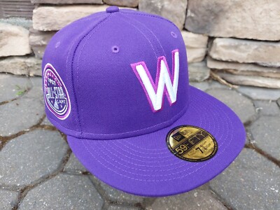 New Era 7 5/8 Washington Nationals Cap Hat Welch's Grapes Nats Senators Purple W