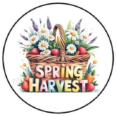 SPRING HARVEST ENVELOPE SEALS LABELS STICKERS PARTY FAVORS