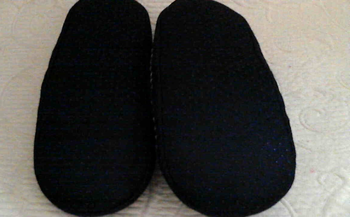 Karierte angeraute Fleece gefütterte Bootie Slipper W Gr. 5 - 7 M US Bott SR Noppen NEU - Bild 4 von 4