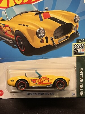 Hot Wheels 1969 Ford Shelby Cobra 427 S/C Yellow Diecast Sealed NM Cond
