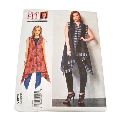 Vogue V1375 Sewing Pattern Loose Top Size 32 to 55 Uncut