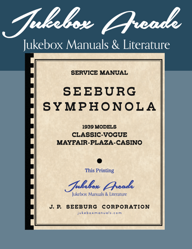 Seeburg 1939 Models Classic, Vogue, Mayfair, Plaza and Casino Service Manual  - Picture 1 of 3