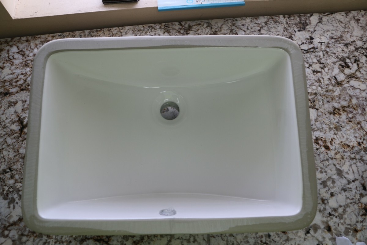 Undermount Square Ceramic Bathroom Stone Spectrum Sink SS-11