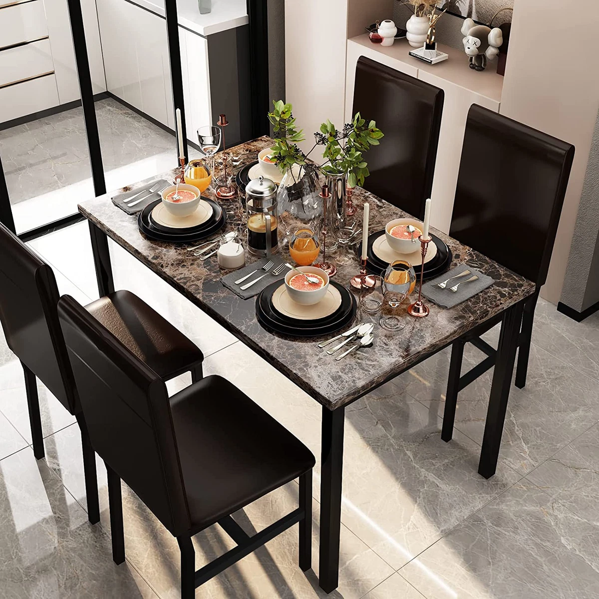 5 piece dining set 2024 for small space
