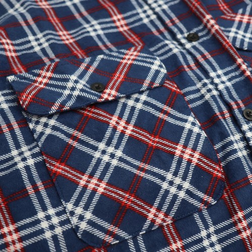 Men's 100% Cotton Flannelette Shirt Long Sleeve Plaid Check Flannel w Pockets - Picture 59 of 86