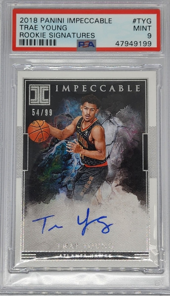 2018-19 Panini Impeccable Trae Young RC Rookie AUTO 54/99 Atlanta
