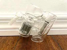 14MM GLASS WATER PIPE ASH CATCHER BLACK SHOWER HEAD 6ARM PERC