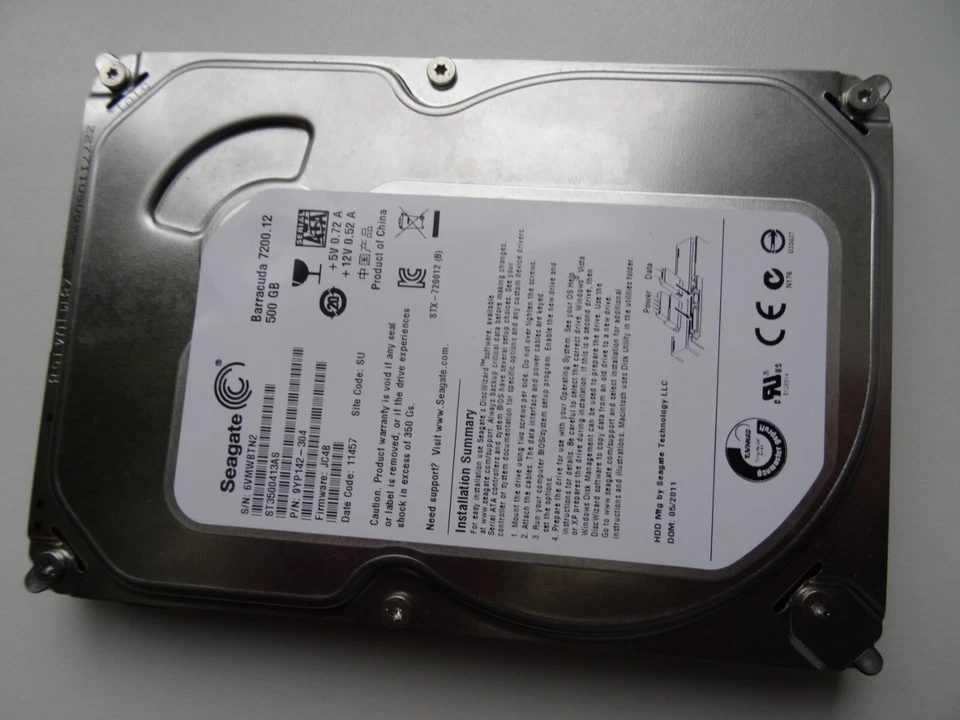 500 GB SATA Seagate Barracuda 7200.12 ST3500413AS 16MB HDD 3.5" Festplatte