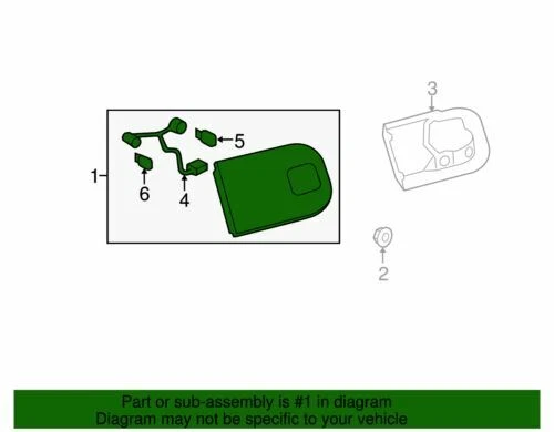Genuine GM 2006-2011 Buick Lucerne Passenger Side Backup Lamp Assembly 25754856 - Image 2 of 2