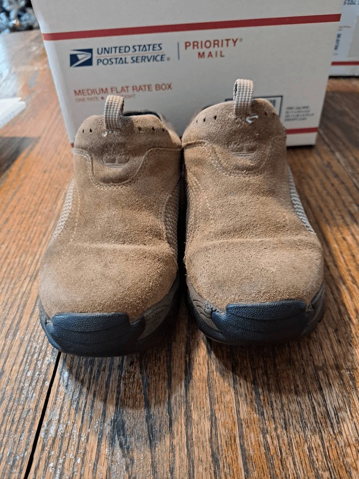 Zapatos sin cordones 5M Timberland de cuero marrón ACT Active Comfort Technology espalda baja Foto 3 de 4