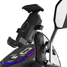 Motorcycle Rearview Mirror Mount Cell Phone Bracket Holder For 4in-7in Phones