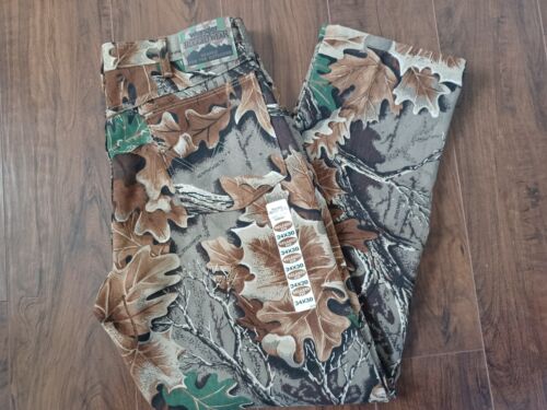 Wrangler Rugged Wear Advantage Camo Tree Jeans Pants Mens 34x30 USA - Leaves NWT - Picture 1 of 10