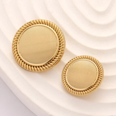 6PCS Klassisch Gestreift Legierung Knöpfe 18MM Schaft für Nähen Jacke Anzug - Bild 1 von 4