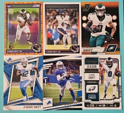 D'Andre Swift Football Card Lot of 11 All different Bears, Eagles, Lions