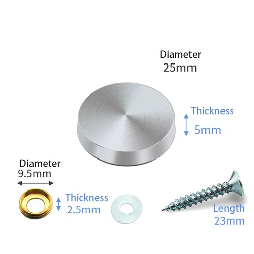 Garden Home Screws Mirror Brushed 23mm Advertising Decorative Fasteners - Picture 9 of 17