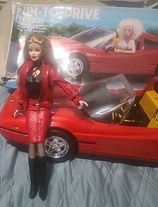 Voiture Barbie Ferrari F355 GTS Mattel – Vintage, Neuve En Boîte Scellée