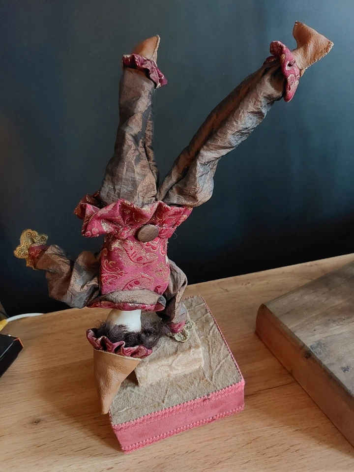 Ancien acrobate automate boîte à Musique 45 Cm poupée ancienne - Photo 4/4