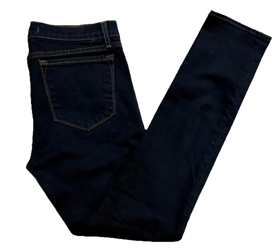 Pantalones de mezclilla para mujer marca J 28 negros algodón spandex pierna ajustada 30x29 cremallera mosca Foto 3 de 4