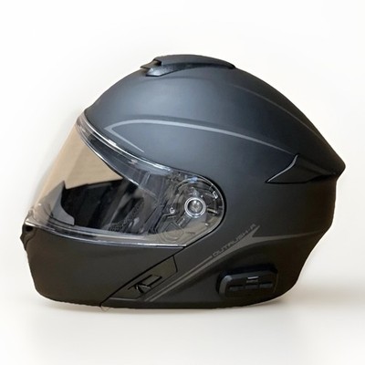Sena Outrush R Motorcycle Helmet Bluetooth Modular Flip-up Matte Black (L)