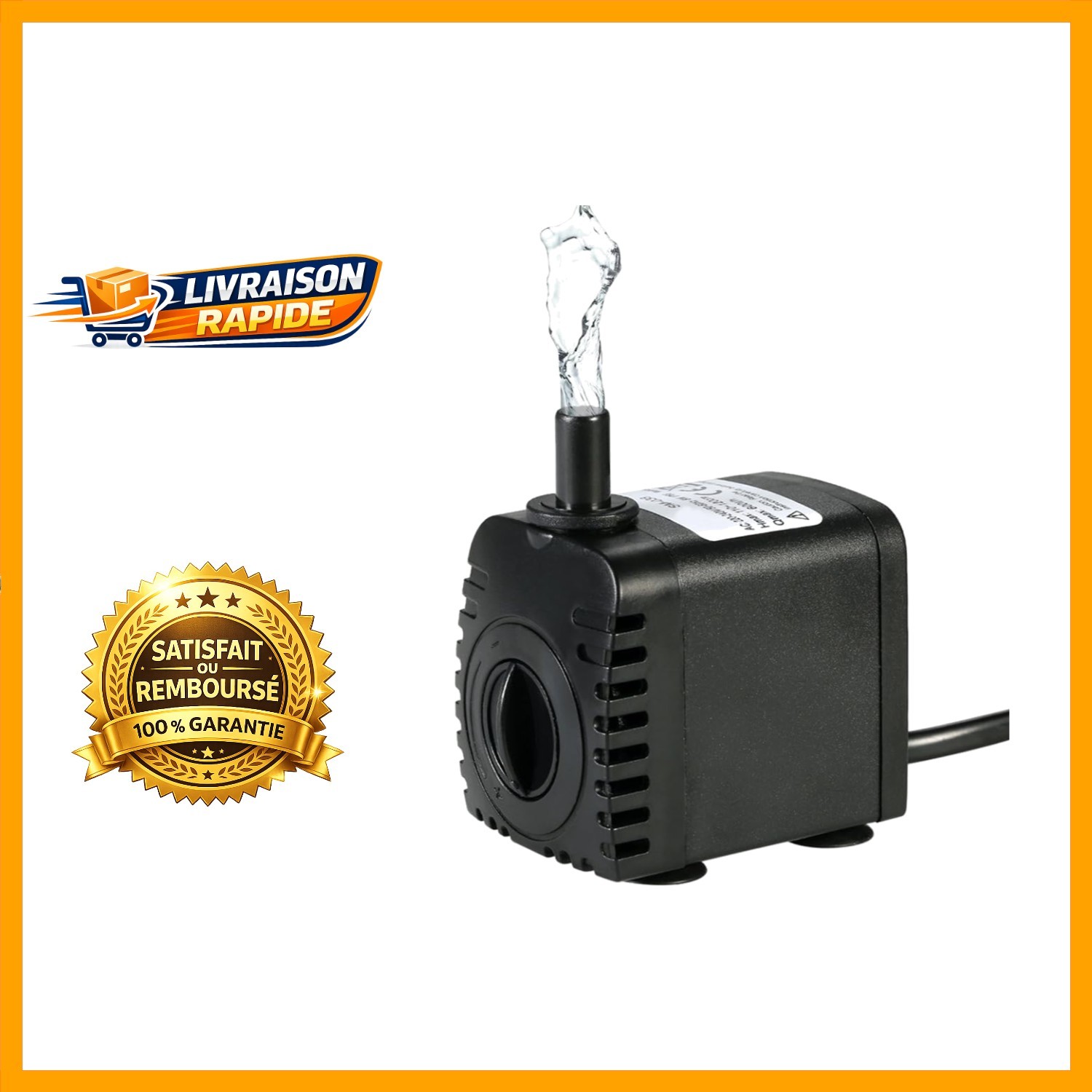 Pompe eau aquarium ultra-silencieuse Decdeal 600L/H pour éliminer les vibrations
