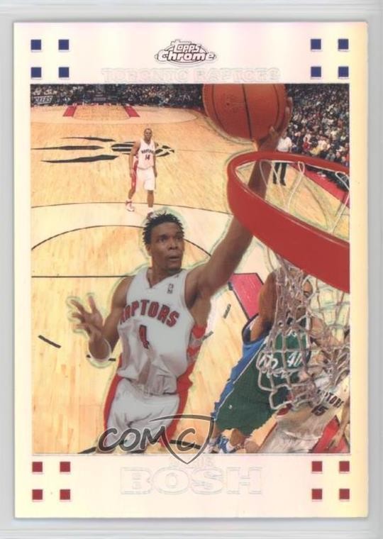 2007-08 Topps Chrome Refractor 454/999 Chris Bosh #4 HOF 8ft
