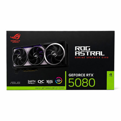 ASUS ROG Astral NVIDIA GeForce RTX 5080 OC 16GB GDDR7 Aura Sync DLSS 4
