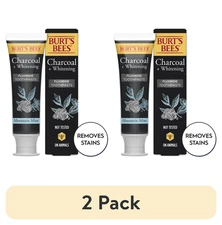 (2 Pack)  Toothpaste, Natural Flavor, Charcoal with Fluoride Toothpaste, Mountai