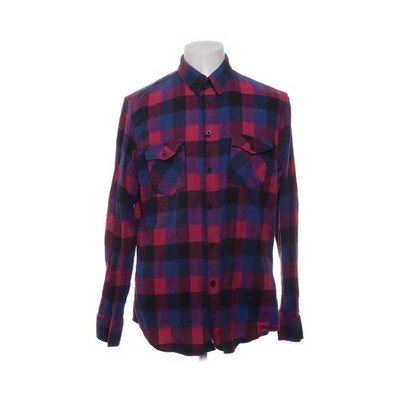 Fishbone, Flanellhemd, Größe: XL, Blau/Pink/Schwarz, Baumwolle, Karo #8as