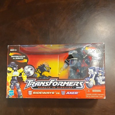 Hasbro Transformers RID 2001 Sideways vs. Axer MISB new Open BOX!