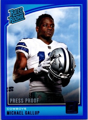 2018 Donruss #324 Michael Gallup Press Proof Blue