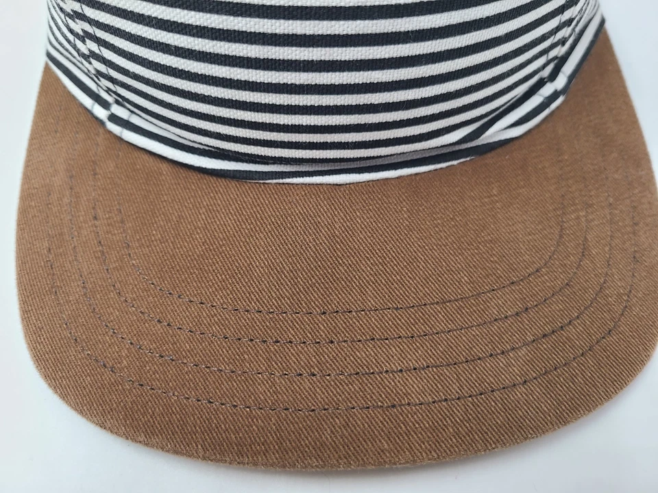 Sombrero George Juvenil EE. UU. Rayas Snapback Gorra Informal Niño Niña Blanco Negro Marrón Foto 3 de 4