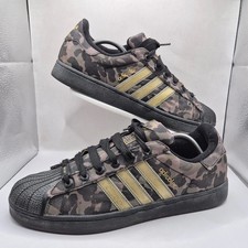 Vintage Adidas Adicolor Superstar Trainers 2007 Camo Black Brown Mens UK 10.5