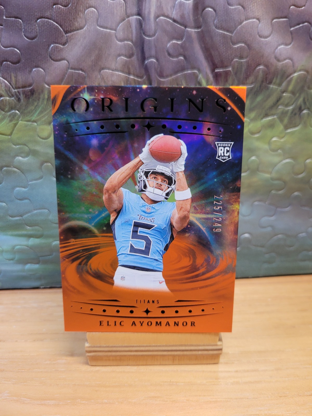 2025 Panini Origins Elic Ayomanor #108 Rookie Holo Orange /249