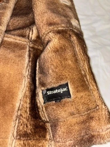 Vintage 1970s Stratojac Shearling Sheepskin Rancher Coat Men’s 42 Western USA image 5