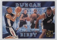 1998 Press Pass Double Threat Promo Dreammates Mike Bibby Tim Duncan #1 HOF 2m6