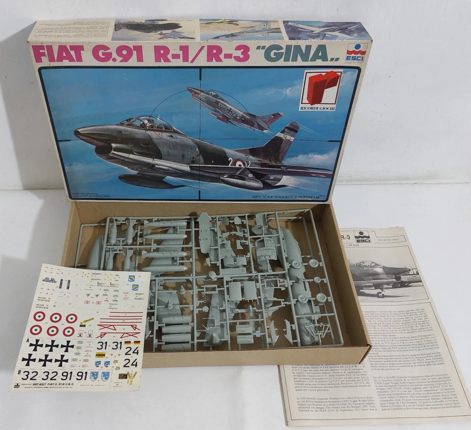 I133320 KIT ESCI 1/48 n. 4027 - Aereo FIAT G.91 R-1/R-3 Gina - Immagine 3 di 4