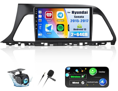 2G+64G Car Radio for Hyundai Sonata 2015-2017 with Wireless Carplay Android Auto