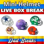 AFC EAST (4 NFL TEAMS) signed/autographed football mini-helmet LIVE BoxBreak