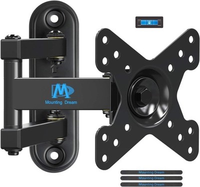 UL Listed Full Motion Monitor Wall Mount TV Bracket for 10-26 Inch LED, LCD Flat